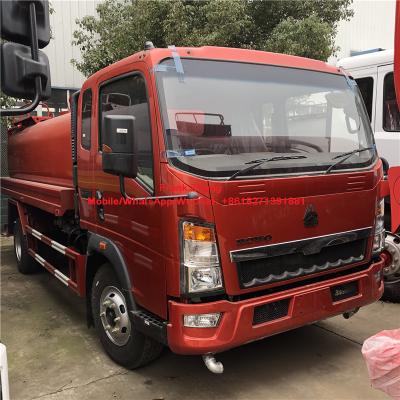 China Carbon Steel 10000 Liters 4x2 HOWO 156hp Water Truck for sale