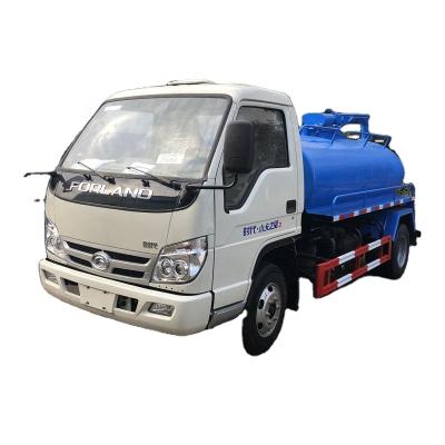 China Carbon Steel Q235 4x2 3cbm Toilet Sucker Truck Forland Foton for sale