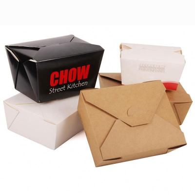 China Disposable Kraft Paper Lunch Box , Food Packing Box for sale