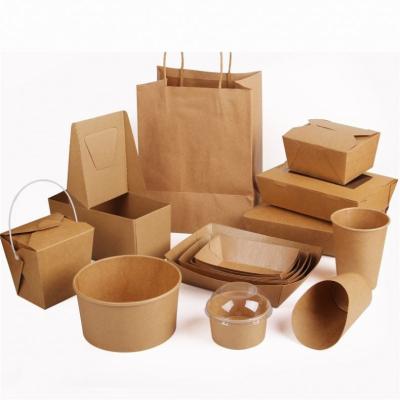 China Disposable disposable microwave safe paper lunch box, cardboard bento lunch box, brown cardboard box for sale