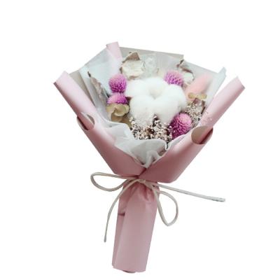 China Indor Decoration ZanTe 2022 Customize Decoration Flower Baby's Breath Mini Dried Flower Immortal Wedding Bouquet For Valentine's Day for sale