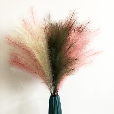 China ZanTe Silk Fabric Wholesale 35 Inch Artificial Pampas Grass Multiple Silk Vase Decorative Filler Pampas Heads for sale