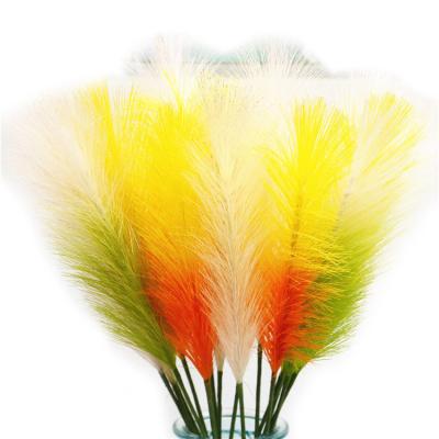 China 2022 Yunnan Zante Pampas Grass Wholesale Fake Colorful No Shedding Plants Bulk Small Artificial Pampas Grass Fake Reed Sets For Sale for sale