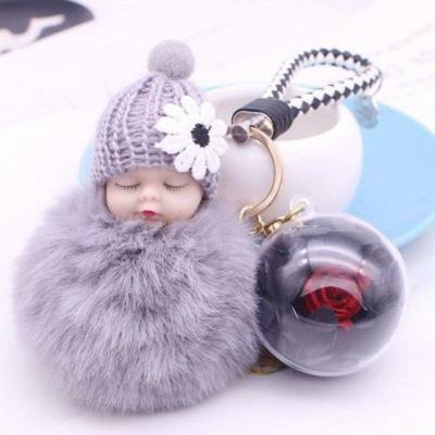 China ZanTe Plush Customize Yunnan Most Popular Preserved Lovely Cute Flower Toy Key Chain for sale