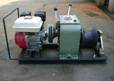 China High Efficiency Fast Petrol Cable Winch Puller Engine Powered Capstan 3 Ton for sale