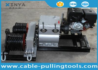 China 50KN Double Drum Fast Speed Winch Cable Pulling and Laying with Gasoline Engine for sale