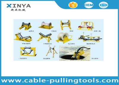 China Different Types Underground Cable Pulling Roller Cable Pulley With Aluminum / Nylon Wheel for sale