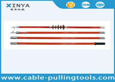 China Telescopic Fiberglass Hot Stick For High Voltage Insulating Switch Out Operating for sale