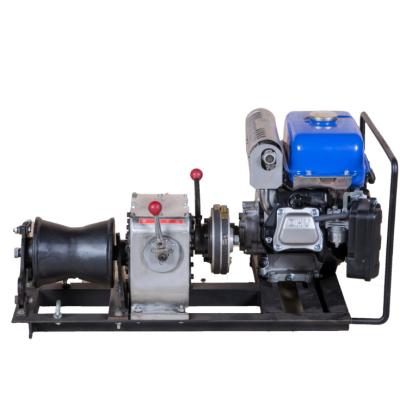 China Gas Powered Winch Portable Cable Pulling Machine Capacity 1 Ton Cbale Winch for sale