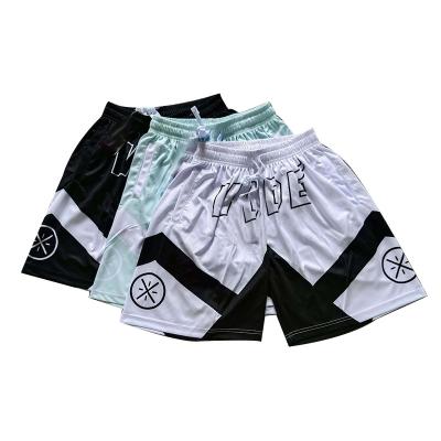 China Custom Made Breathable Mesh Shorts For Men Mesh Plain Retro Team Blank Polyester Gym Basketball Shorts for sale