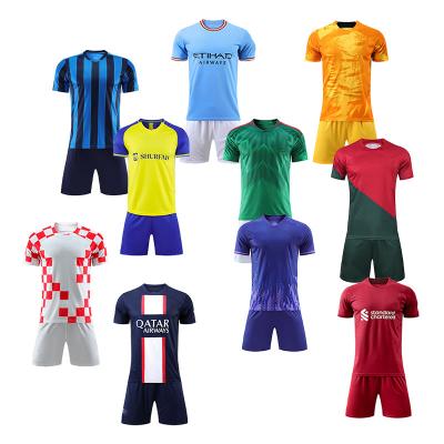 China Quick-drying best selling Nfll youth 23-24 full black custom sport wear soccer jersey 23/24 for sale