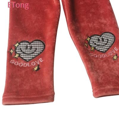 China Color Fade Proof ETong Factory Girls Pants Kids Autumn Winter Keep Warm Leggings Thicken Pencil Pants for  Children Trousers for sale