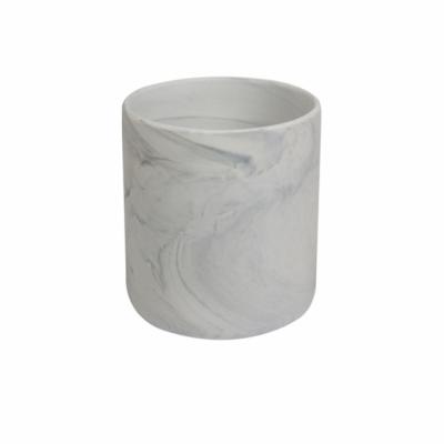 China Nordic Customizable Single Cup 12oz Candle Style Home Decor Luxury Decorative Empty Marble Jar Vessel for sale