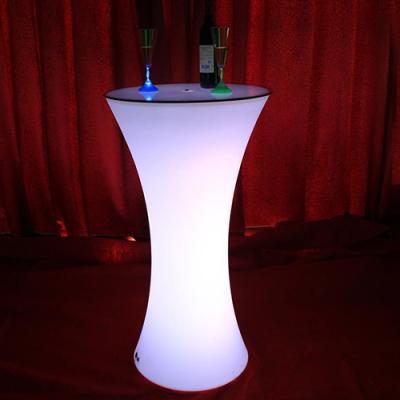 China UV-resistant / rechargeable led furniture dining bar table led glowing cocktail table led night club table for sale