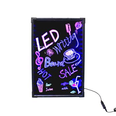 China Semi-outdoor flashing illuminated message writing board menu erasable led sign for advertising for sale