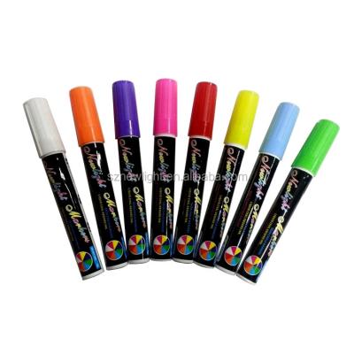 China 8 Colors Marker Pen Fluorescent Marker Pen For LED Writing Board Fluorescent Liquid Chalk / 2016 New Invention For Stationery 8mm Seed for sale