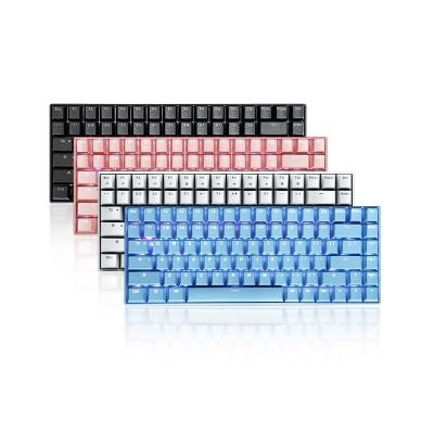 China Hotsale Victory-lock 84 Keys Professional 3 Modes RGB Backlight Mechanical Keyboard Gaming Keyboard for sale