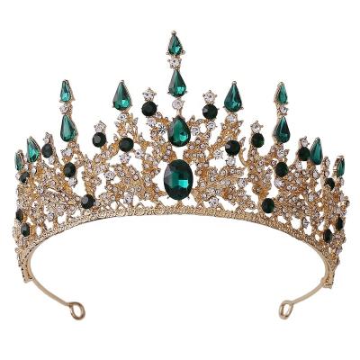 China Baroque Bridal Accessories Princess Crown Wedding Dress Women Tiara Rhinestone Hair Jewelry Accessories Crystal Crown Bridal Headdress Hotsale for sale