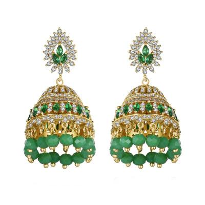 China Thick Elegant Ethnic Vintage Three-Layer Plating Indian Circles Earrings For Woman Design Bohemia Jewelry Wholesale Earrings for sale