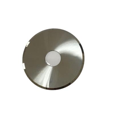 China Small round non-standard high precision tungsten carbide blade slitter industrial parts knife fabrics slitting blade industrial cutting blade for sale