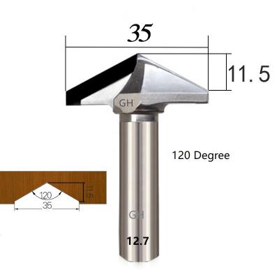 China PCD Cutter Diamond V Profile Router Wood Milling Bits For Woodworking Furniture Cabinet for sale