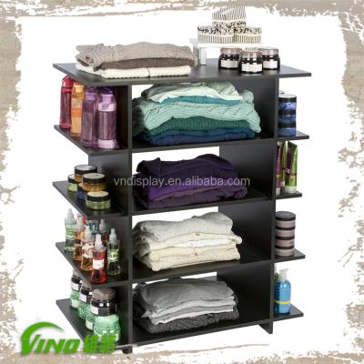 China The double sided clothing display rack shelf, clothing stores display racks, shop counter design for garment store for sale