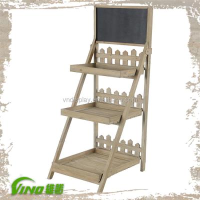 China Advertising Professional Design Rack Storage Rack Display Rack Wood Ladder Shelf for sale