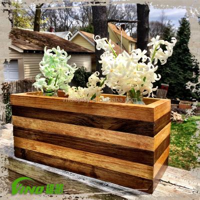 China Portable outdoor garden ornaments, flower display, wooden garden ornaments for sale