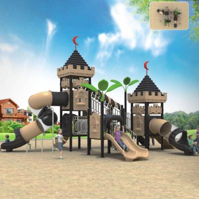 China Other 2021 Attractive Outdoor Playground Equipment Used Kindergarten Kids Slide On Sale for sale