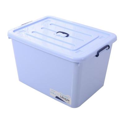 China Large 250L Extra Thick Plastic Viable Storage Box With Lid Bottom Toy Organizer Bed Box for sale