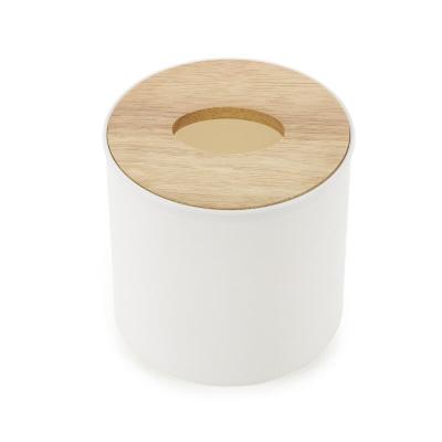 China Minimalist Creative Oak Rolled Tissue Boxes Living Room Household Tissue Box Paper Pumping Desktop Storage Box for sale