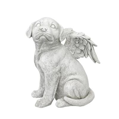 China Europe Resin Memorial Dog Wings Angel Dog Sculpture Garden Decor 10