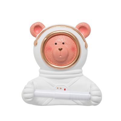 China China Resin Bear Astronaut Bathroom Toilet Paper Tissue Paper Holder Towel Holder for sale