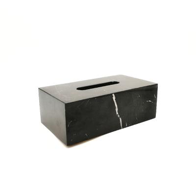 China Home Decoration Black Marble Paper Holder Crafts Home Decor Ornament Custom Accept for sale