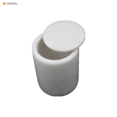 China Europe SHUNXU marble carfts manufacturer supply stone marble candle jars marble cups with lids for sale