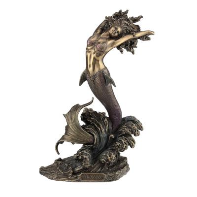 China Europe Yemaya Mother of All and Goddess of the Ocean Figurine Bronze Color for sale