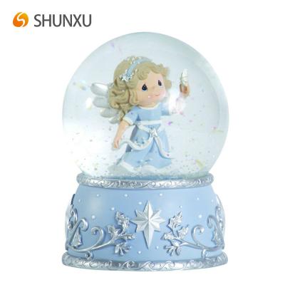 China Resin Angel Snow Globe Baptism Favor Item Souvenir From Europe for sale