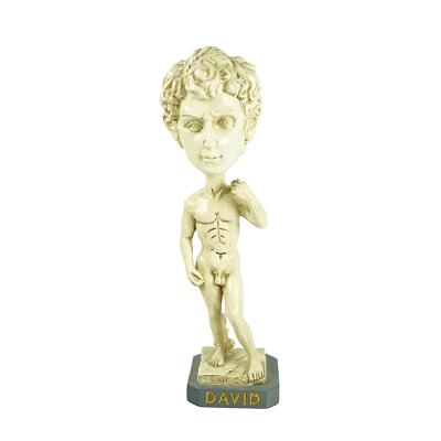 China Vintage Polyresin Ivory David Collectible Bobble Head Figurine from China for sale