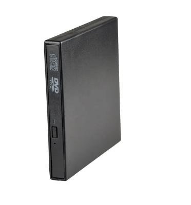 China External Optical Drive USB2.0 Left Ultra-thin Portable Box External DVD-ROM Disk Drive External CD DVD Burner SATA Notebook Box for sale