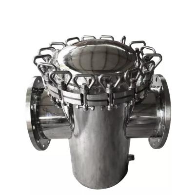 China Rustproof SUS304 Stainless Steel Basket Type Filter Inline Basket Strainer Filter DN-300 for sale