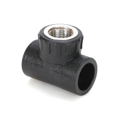 China china factory wholesale black color hdpe pipe fitting equal - female tee for sale