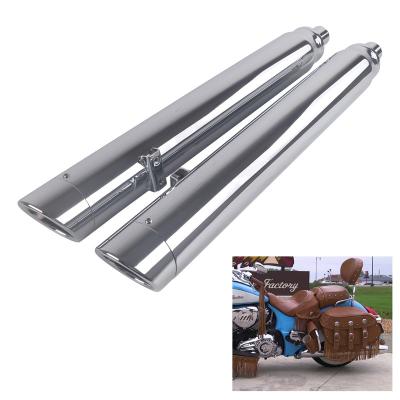 China SHARKROAD 4 Inch Slip-On Muffler Exhaust Muffler Pipe For 2014 Up Indian Chief, Vintage, Classic Slip-ONS Without Hardbags, Looking Great for sale