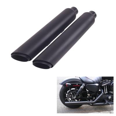 China 16 Gauge 3.0 Steel Exhaust Slip-On Pipes For 2014-Up Harley Sportster Muffler Upgrading, Loud Throat Noise No-Bullet For Sportster Exhaust Muf for sale