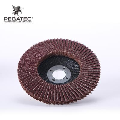 China Excellent Performance 100mm Steel/Metal/Iron 4 Inch 40 60 80 120 Grit Aluminum Oxide Abrasive Sanding Fin Disc Glue Cutting Disc for sale