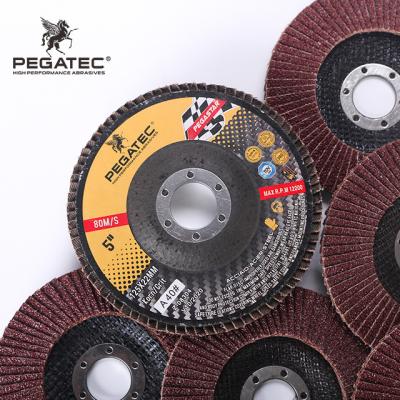 China Vertical Steel/Metal/Iron Flap Wheel Flap Disc PEGASTAR Yongkang Emery Flap Disc Abrasive Cloth 45 Inch Cutting Disc for sale