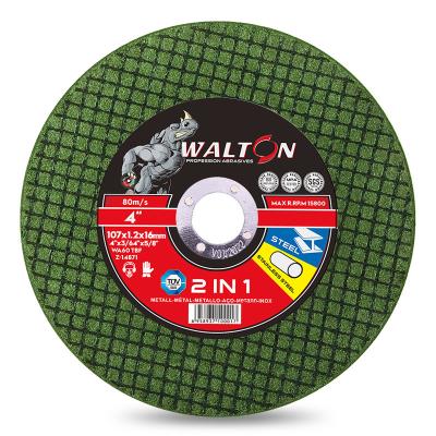 China steel & Super Thin Cutting Stainless Steel Manufacturing 4inch Green Cutting Wheel Disc Inox Metal With One Cut Off Wheel for sale