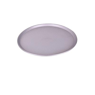 China Disposable Non-Stick Textured Pizza Pan Large Pizza Pan Around Baking Tray Textured Cooking Sheet Crisper Bake for sale