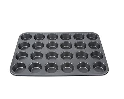 China Muffim Disposable Basics Filters 24Cup Muffin Tin with Even Heat and Non-Chain Technology, Ultra Non-Stick Coating, Dishwasher Safe for sale