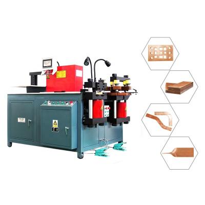 China Aluminum Strip Bending 12*160mm Hydraulic CNC Copper Busbar Cutting Punch Bending Machine for sale