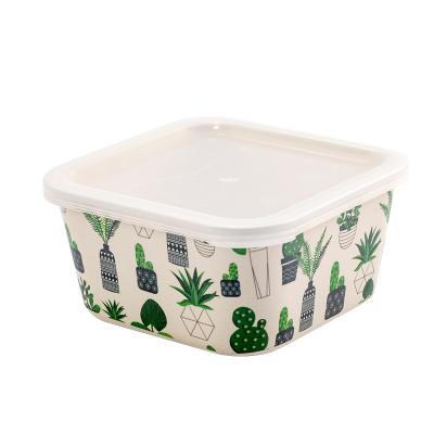 China Freshness Preservation Wholesale Bamboo Fiber + PP Dry Bowl Hot Food Storage Box For Food for sale